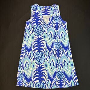 Lilly Pulitzer Womens Citrus Print Sleeveless Lela Henley Tank dress Size XS